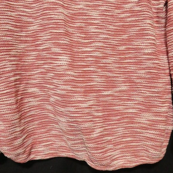 H&M | small | Women's Casual Knitted Long Sleeve Boat Neck Sweater | Red & White - Picture 13 of 15